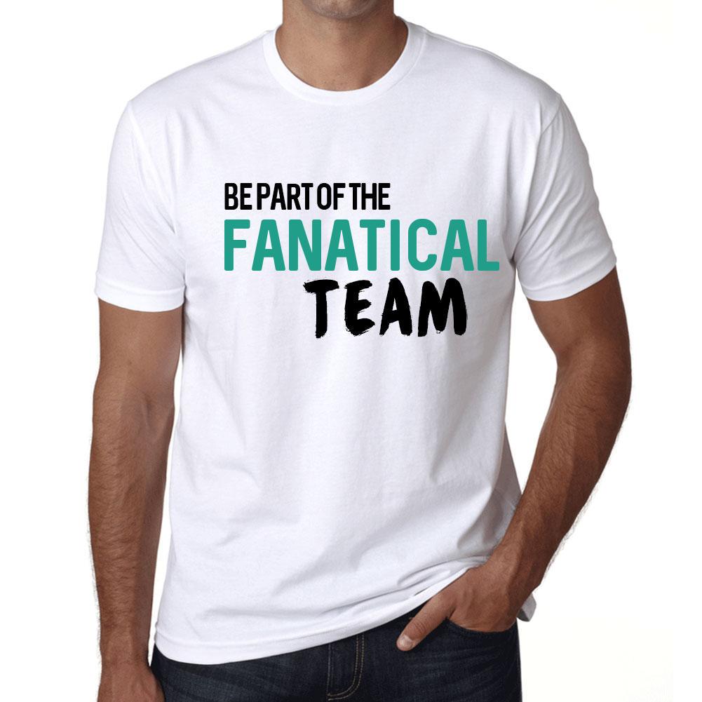 Ultrabasic Heren Vintage T-shirt Grafisch T-shirt Maak deel uit van het fanatieke team Wit