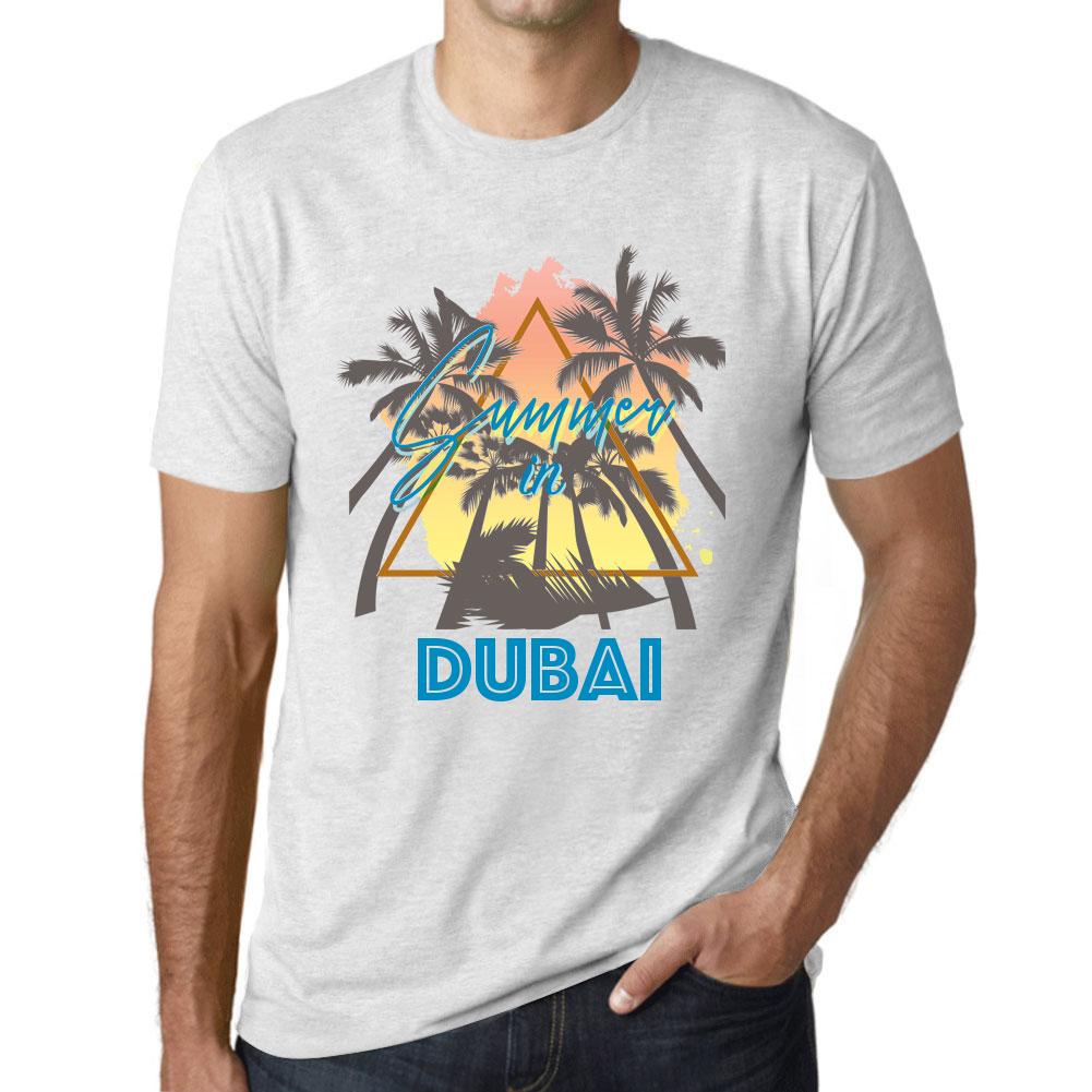 Ultrabasic Heren Vintage T-shirt Grafisch T-shirt Zomer Driehoek Dubai Vintage Wit