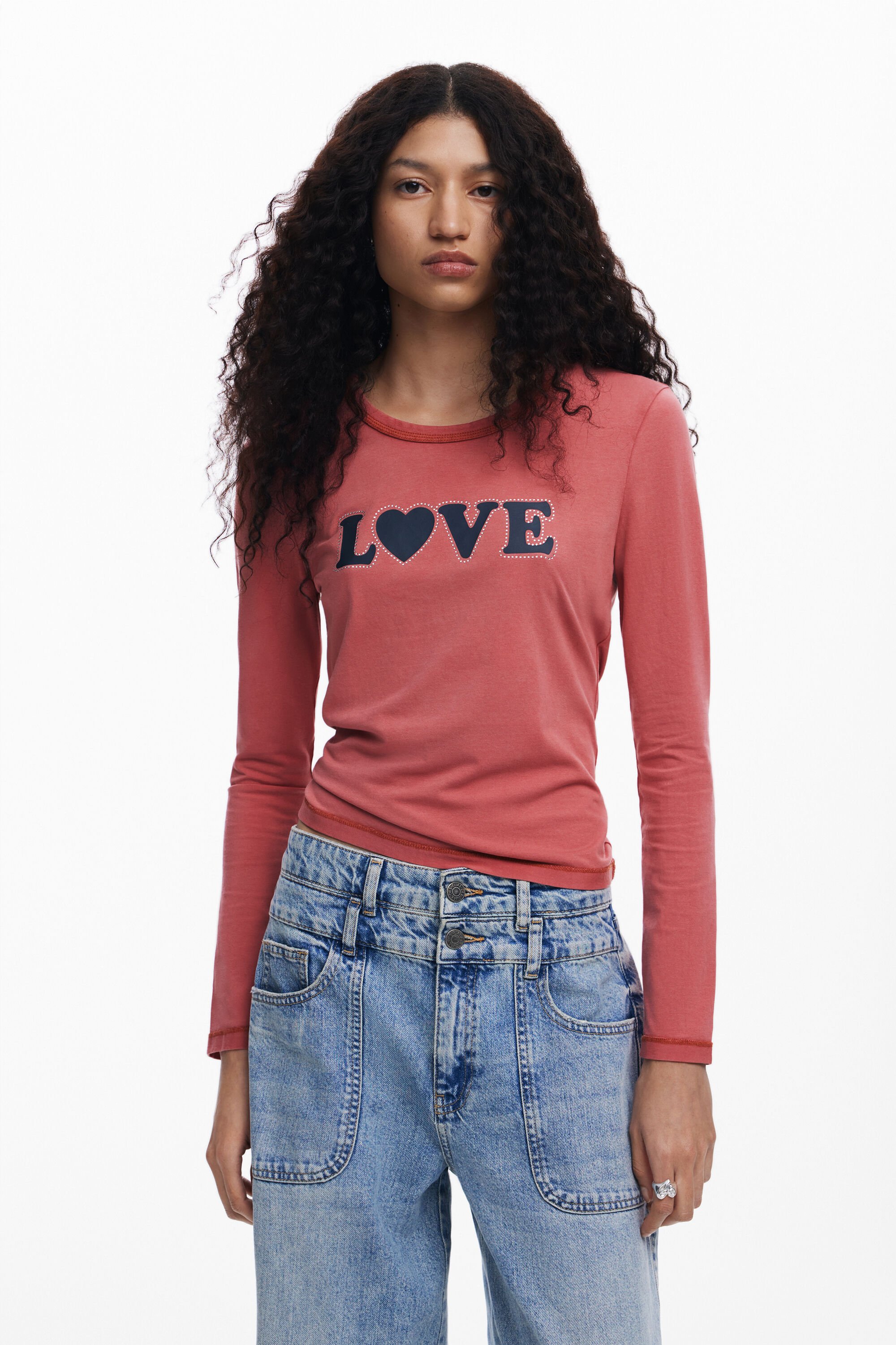 Desigual T-shirt I Love  - RED