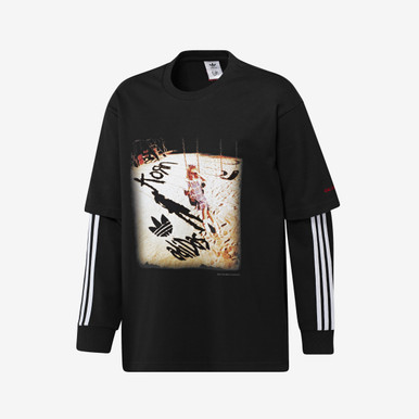 Adidas Originals x KoRn Graphic Layered T-Shirt, Black