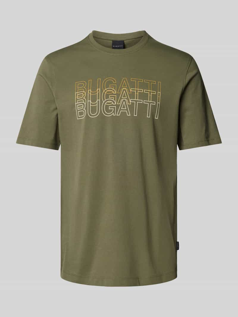 Bugatti T-shirt met labelprint