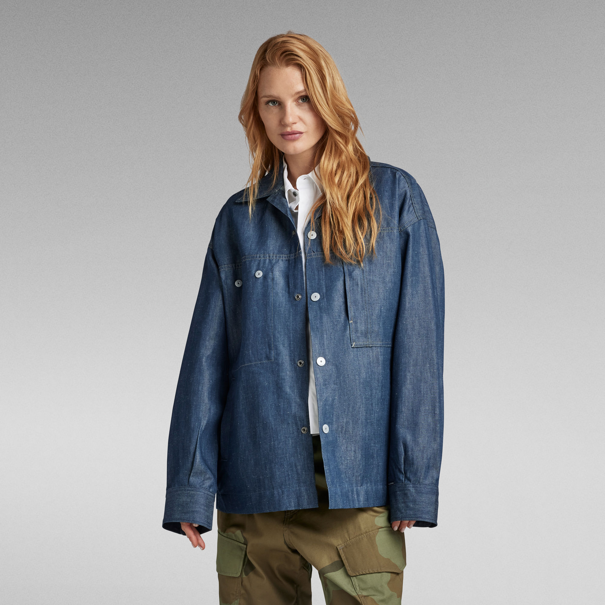 G-Star RAW Premium Oversized Loose Shirt - Donkerblauw - Dames