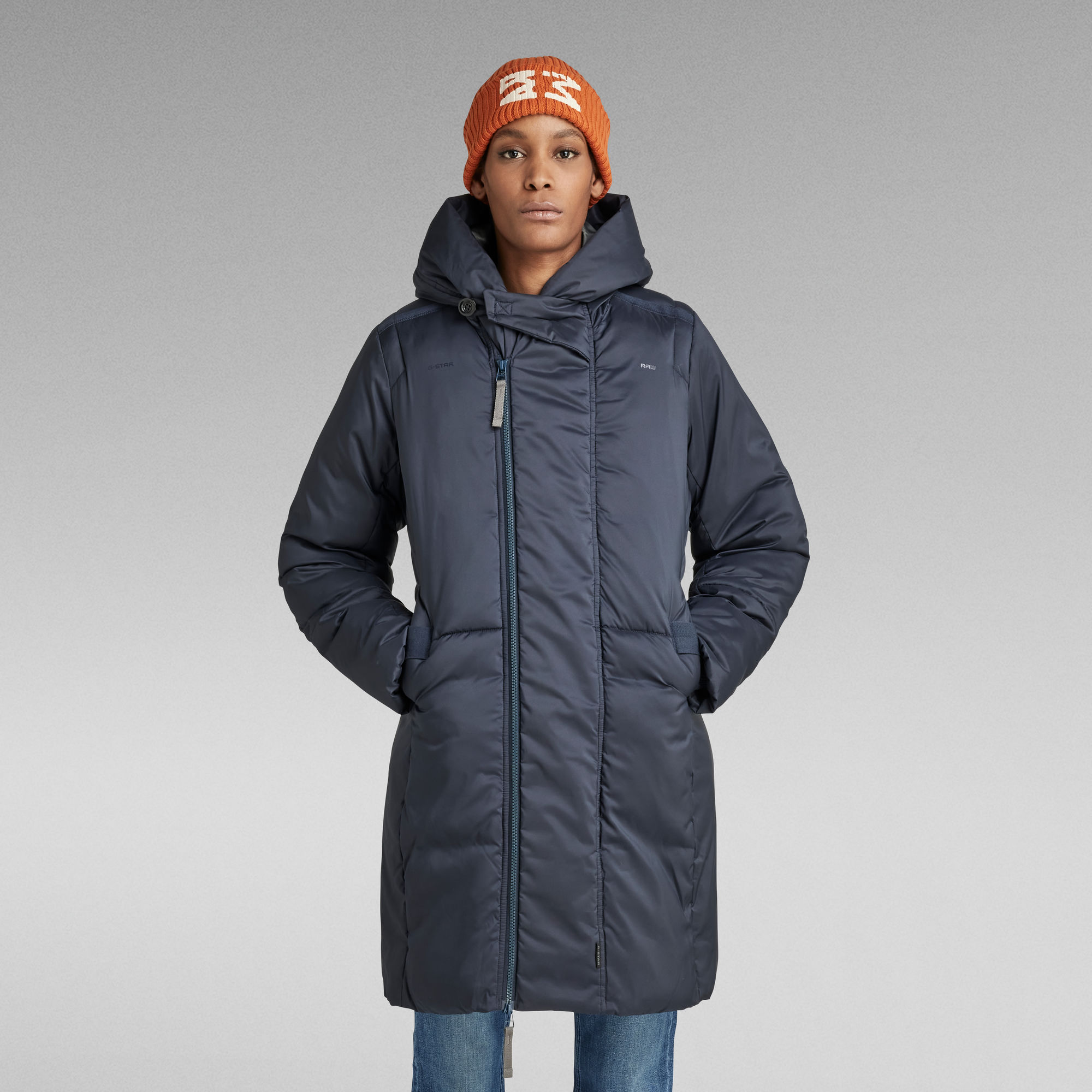 G-Star RAW Gewatteerde Parka G-Whistler - Donkerblauw - Dames