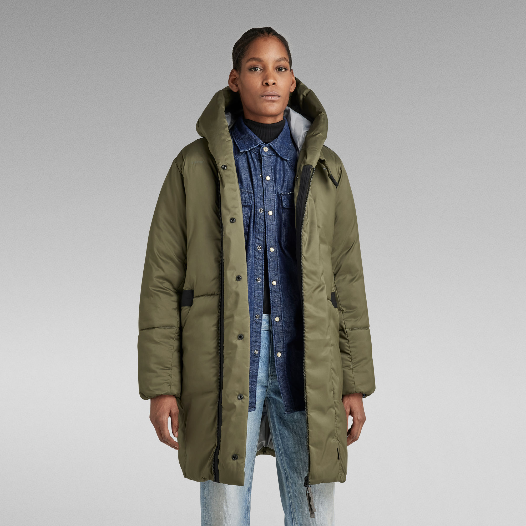 G-Star RAW Gewatteerde Parka G-Whistler - Groen - Dames