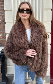 The Musthaves Faux Fur Jas Bruin