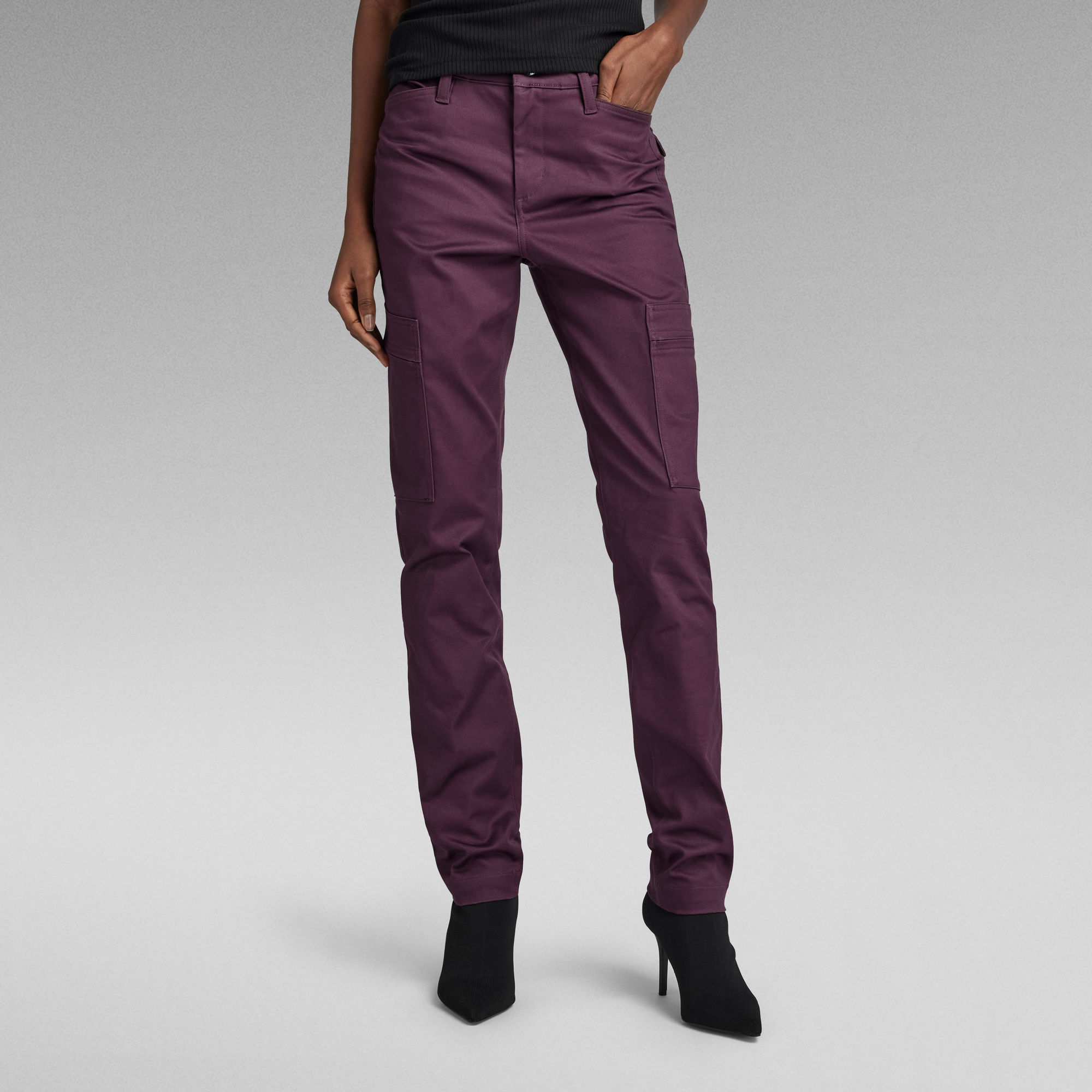 G-Star RAW Slim Cargo Broek - Paars - Dames