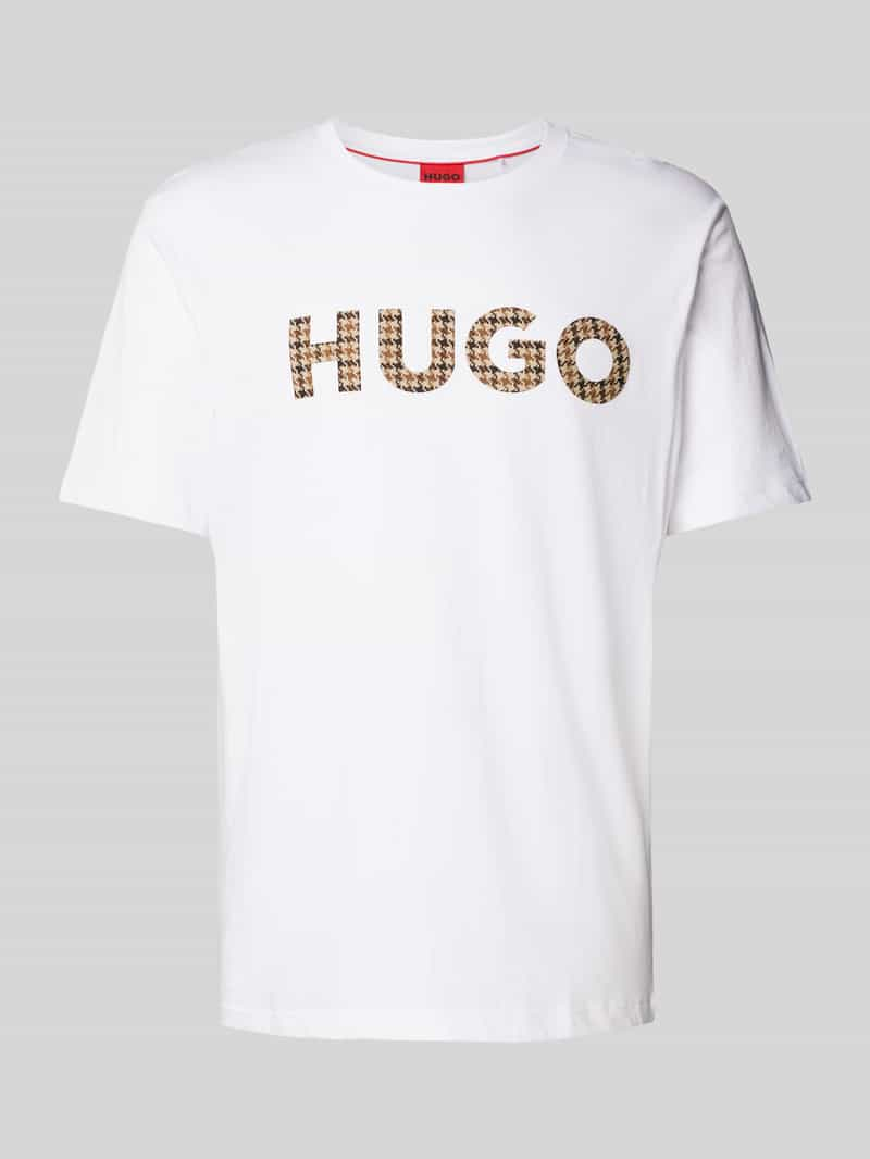 HUGO T-shirt met labelprint, model 'Dulivio'