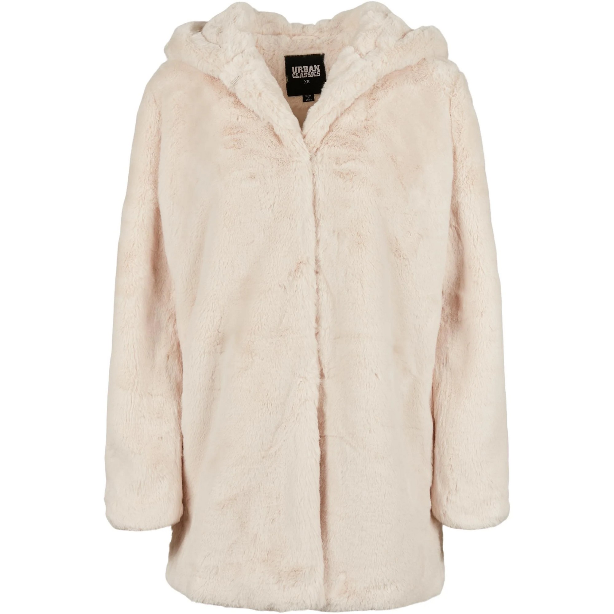 Urban Classics Dames teddy fleece mantel met capuchon