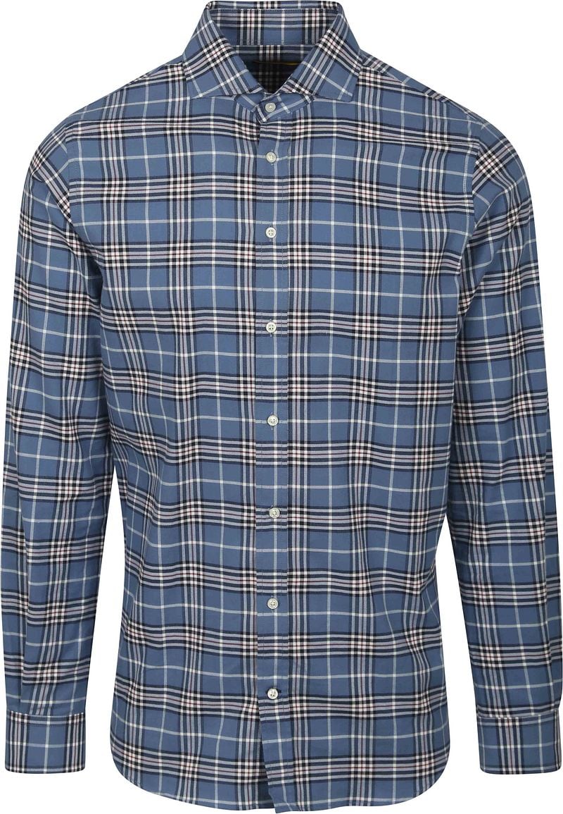 Steppin' Out Flanel Overhemd Ruit Blauw