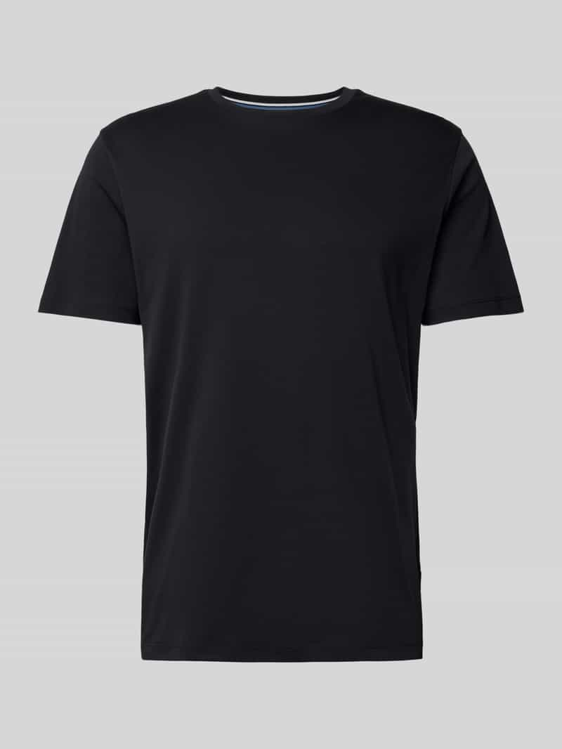 OLYMP Level Five T-shirt met geribde ronde hals