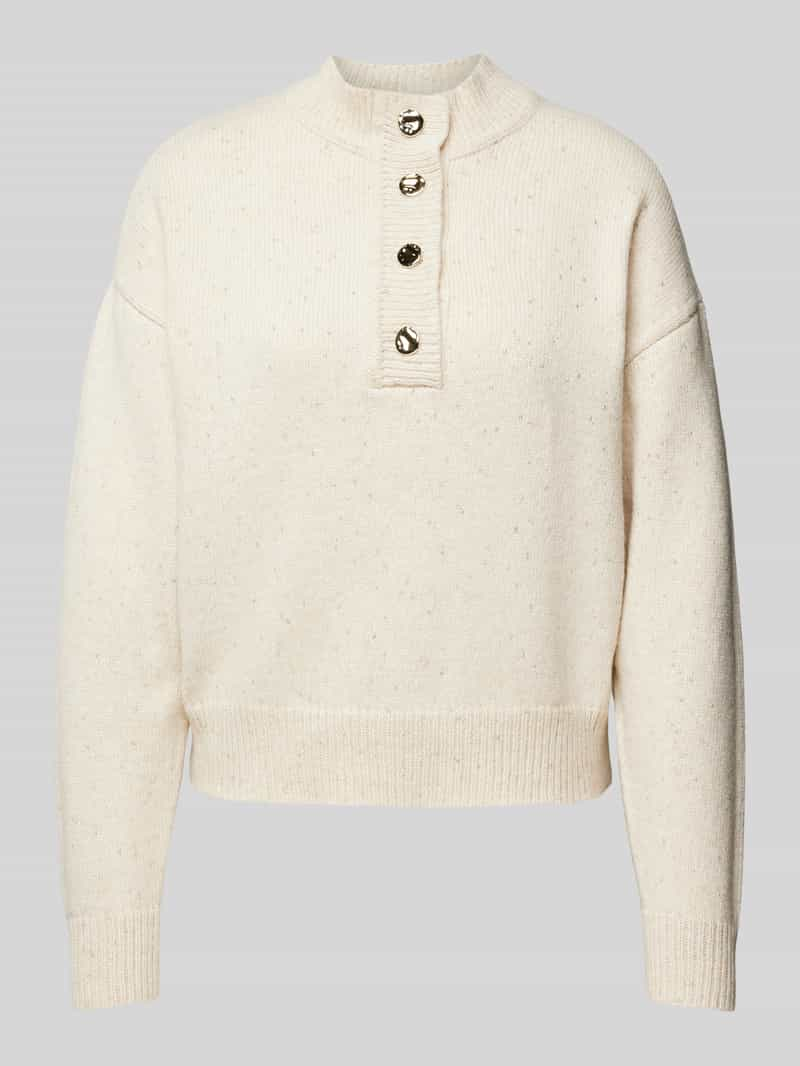 Pieces Regular fit gebreide pullover met wol en effectgaren, model 'NALIMA'