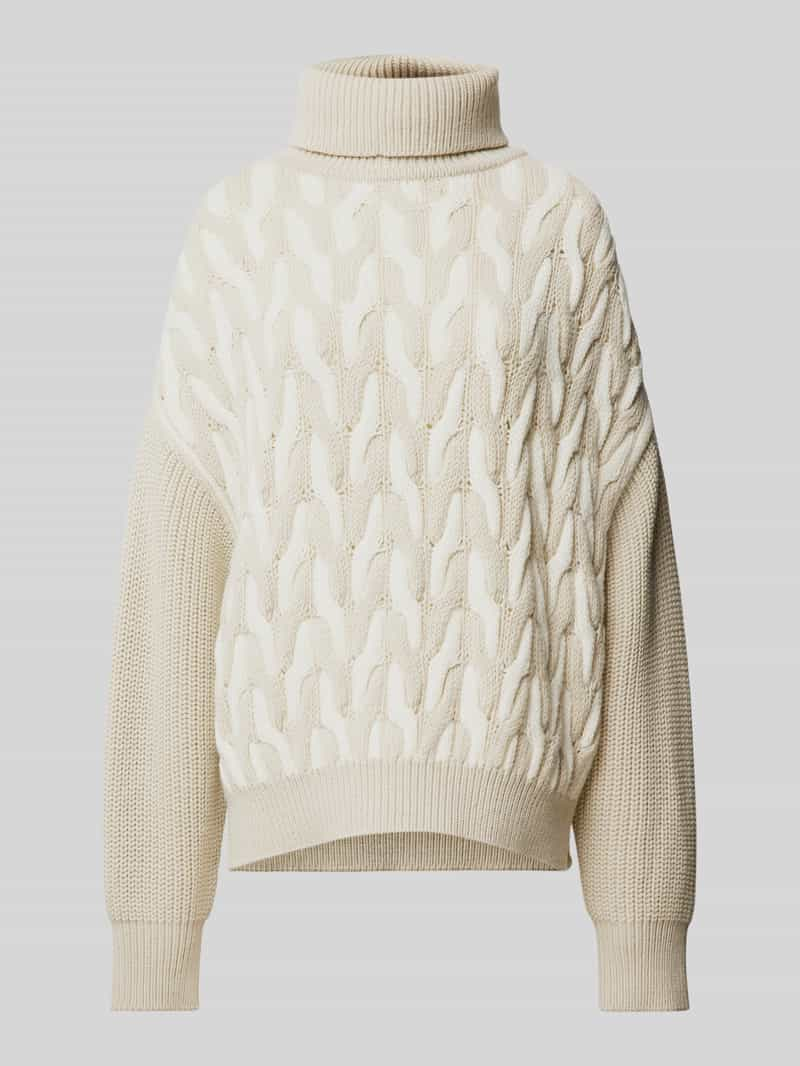 Boss Oversized gebreide pullover met col, model 'Ferdolia'