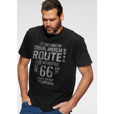 Man's World T-shirt korte mouwen, casual pasvorm, bedrukt, ronde hals