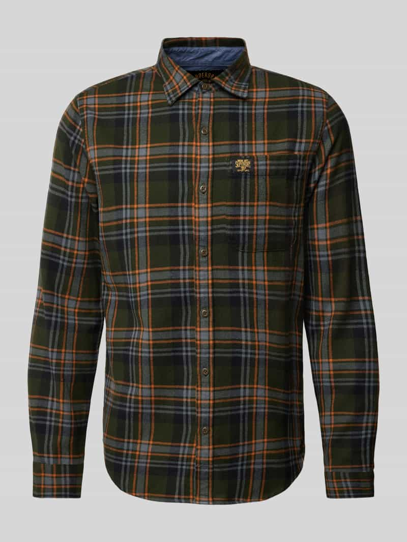 Superdry Slim fit vrijetijdsoverhemd met labelpatch, model 'Lumberjack'