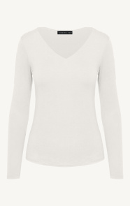 Jurkjes V-neck Long Sleeve Top Yulia Beige