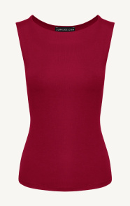 Jurkjes Round Neck Top Yulia Burgundy