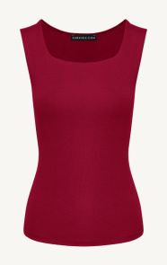 Jurkjes Square Neck Top Yulia Burgundy