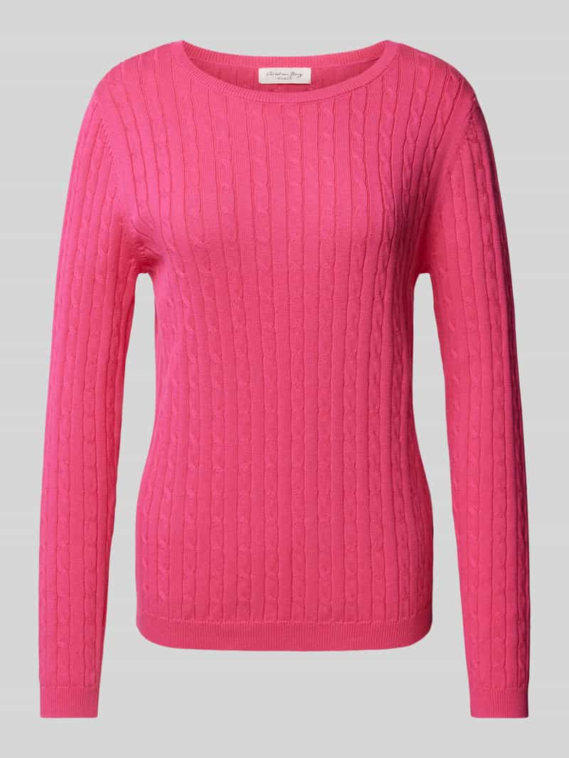 Christian Berg Woman Gebreide pullover met kabelpatroon