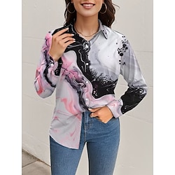 Light in the box dames overhemd blouse lange mouw grijs lente herfst