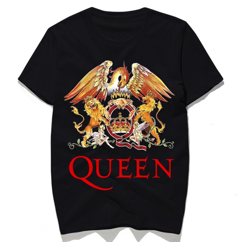 FT T Shirts Plus Size Queen Band Heren T-shirt Kroon Bedrukking Koppel Kleding Zomer T-shirt Casual O-hals Tops Lovers Graphics T-shirt M