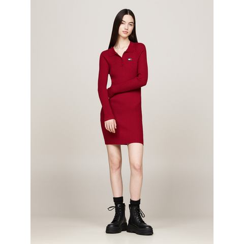 TOMMY JEANS Gebreide jurk TJW COLLAR BADGE SWTER DRESS EXT