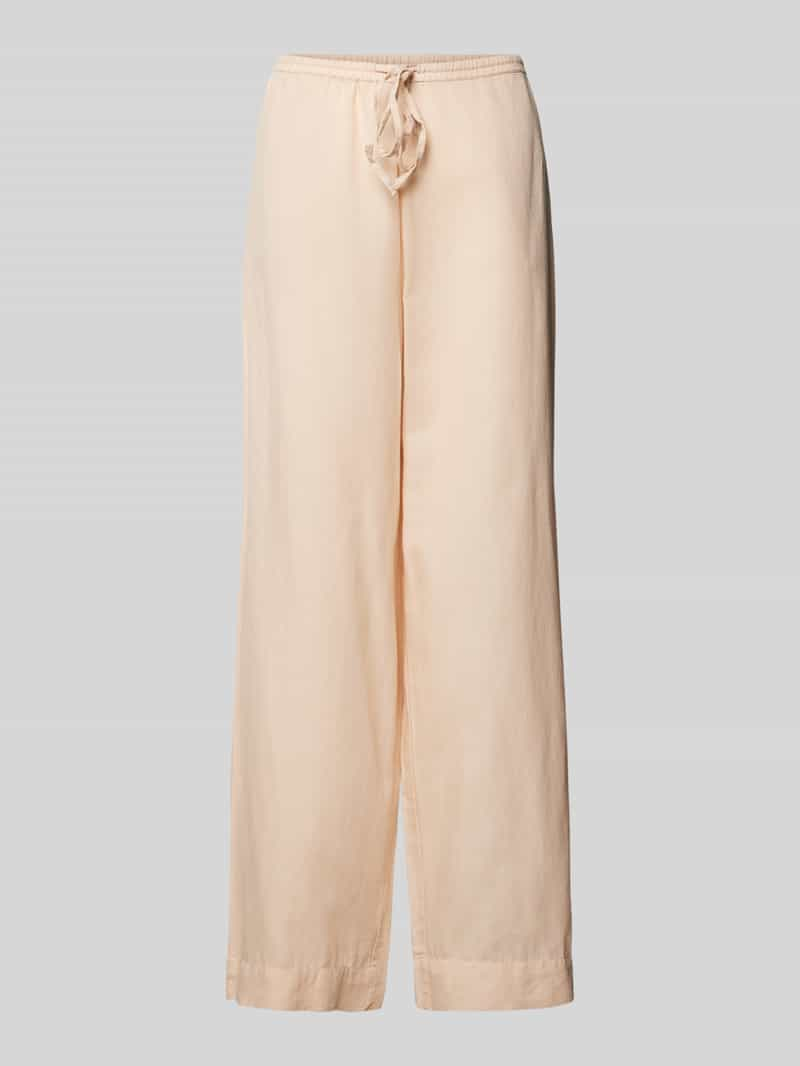 MSCH Copenhagen Wide leg linnen broek met elastische band, model 'Mirilla'