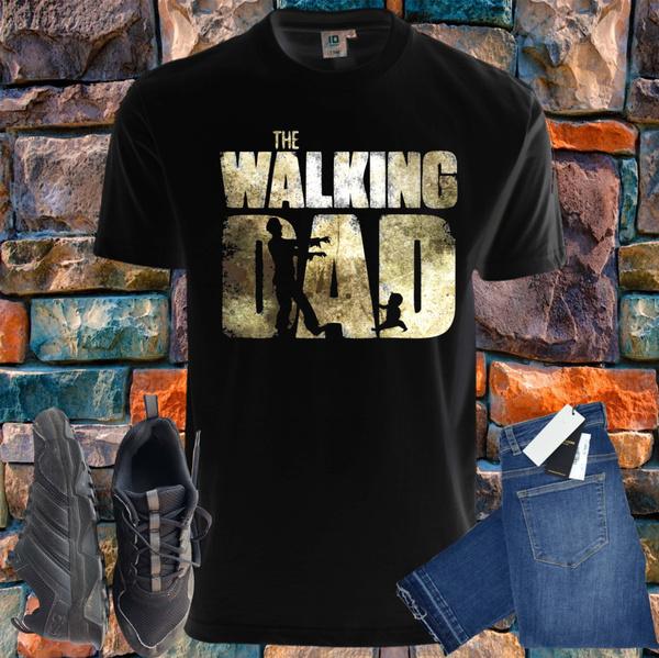 Shirtbude walking dad herrentag vatertag print tshirt XS