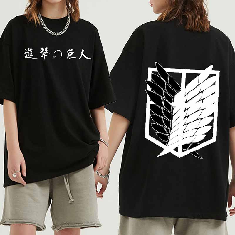 NEXT Urpretty7 Aanval op Titan Harajuku Cool T-shirts Japanse Anime Shingeki Geen Kyojin T-shirt Mannen T-shirt Manga Grafische T-shirt Top mannelijke 3XL wit