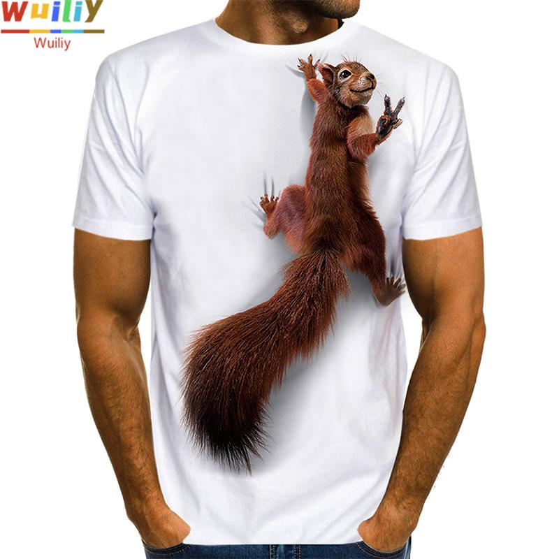 ETST 03 Mannen Eekhoorn T-shirt 3D Print Shirt Dier Grafische Tees Mooi Patroon Tops Mannen/Vrouwen Schattige Puppy Gezicht Tee grappig Huisdier T-shirt S