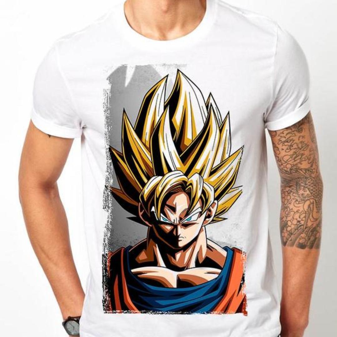 Wengy 2 Dragonball Z DBZ Goku bedrukt mode-T-shirt S