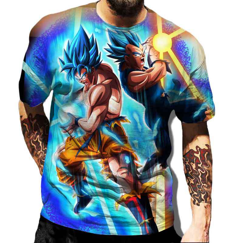 SDS002 Anime Vegeta T-shirt Dragon-Balls T-shirts Heren T-shirt Klassieke Herenkleding Harajuku Grafische Bedrukte Kleding Zomer Tops Tees XXXXXXL