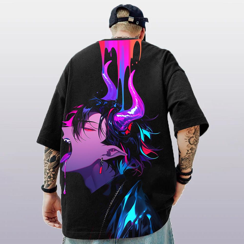 ETST WENDY 005 3D Anime Karakter Print Heren T-shirt 2024 Nieuw Oversized Korte Mouw T-shirt Voor Heren Street Hip-Hop Tee Top Snel Drogende T-shirts 3XL