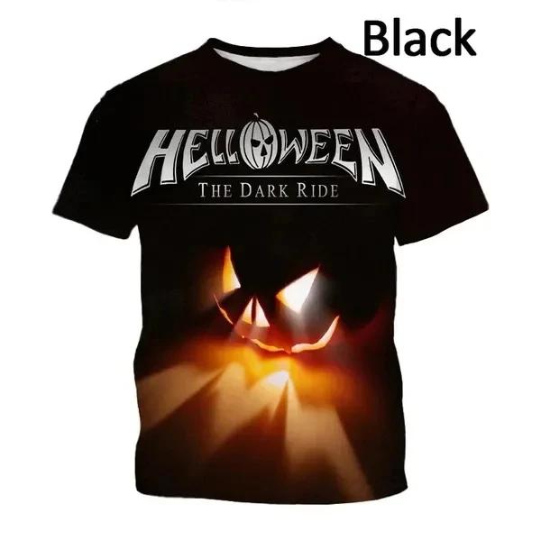 YIBO 3D Clothes 2024 Zomer Nieuwe Heavy Metal Rock Band Hellowen 3D Geprinte StreeHeren- en Dames Ronde Hals T-shirt XS