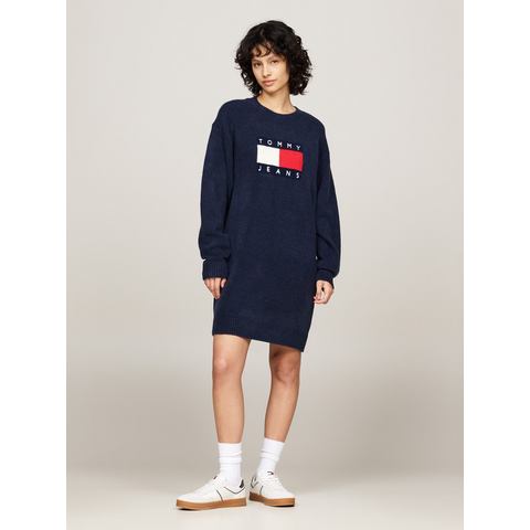 Tommy Jeans Curve Gebreide jurk TJW MLNGE FLAG SWEATER DRESS EXT