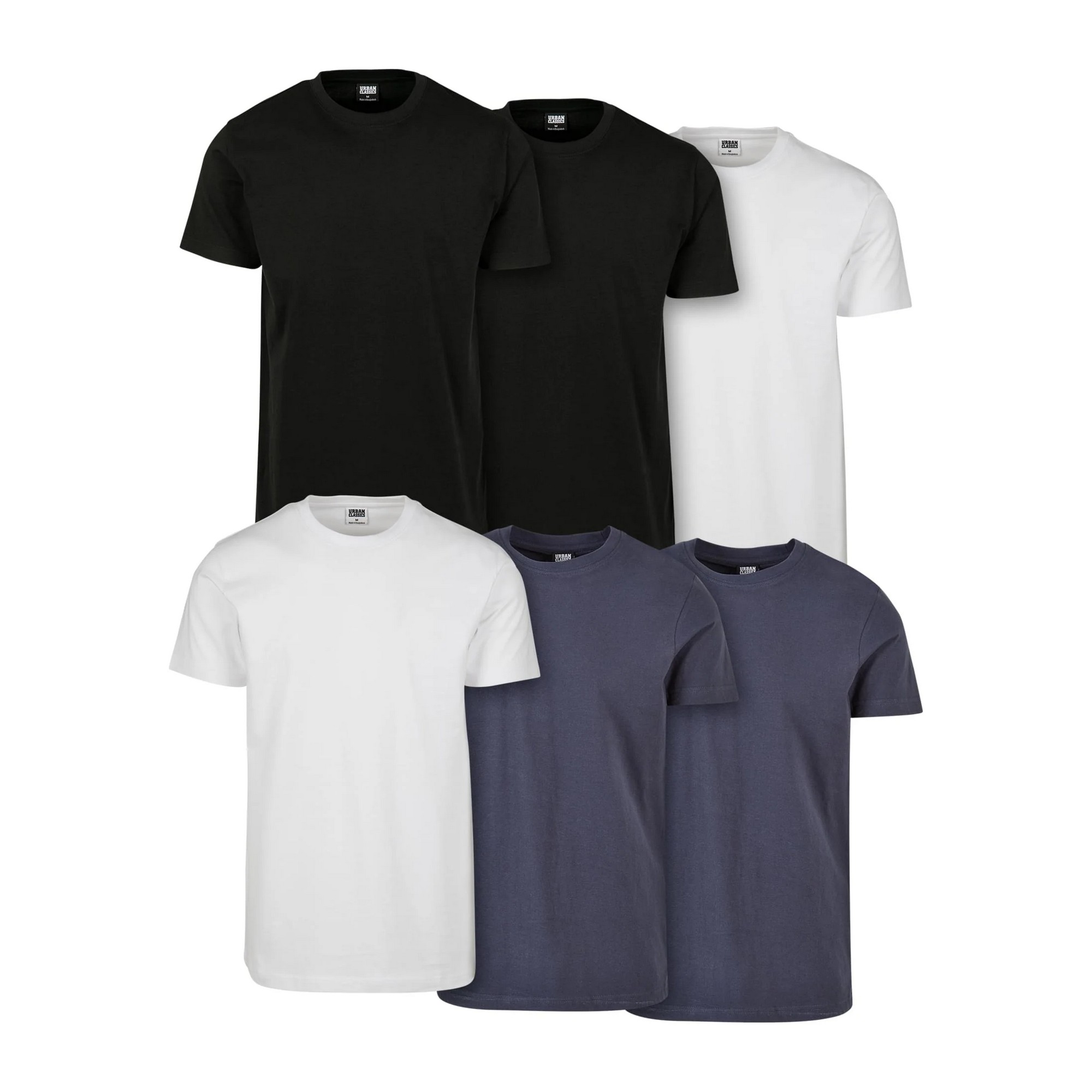 Urban Classics Heren basic t-shirt (set van 6)