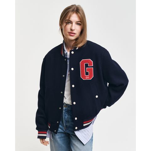 Gant Jack in collegestijl WOOL MIX VARSITY JACKET op borst en rug pronken badges in college-stijl