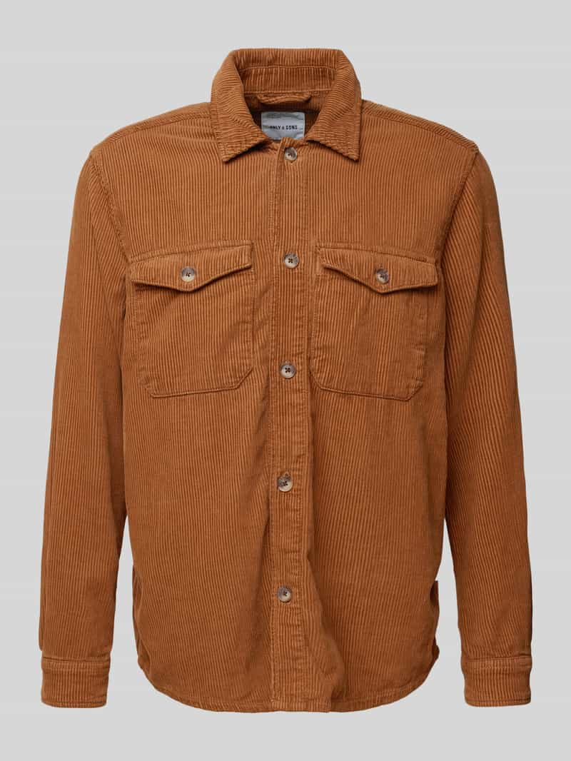 Only & Sons Regular fit vrijetijdsoverhemd van corduroy, model 'MARLOW'