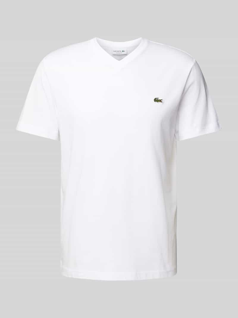 Lacoste T-shirt met labelstitching, model 'Basic'