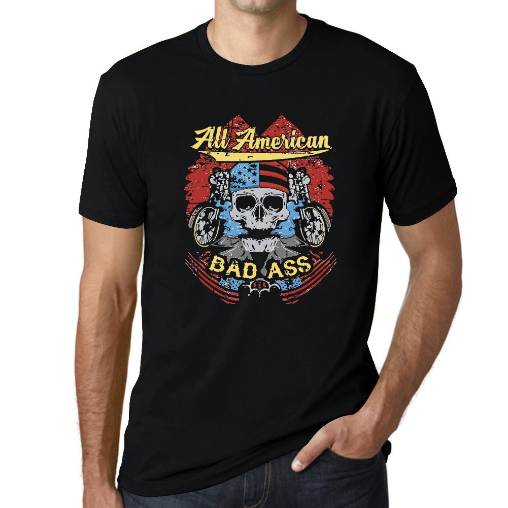 Ultrabasic Grafisch heren T-shirt - All American Bad Ass - Ghost Rider Skull Shirt XS zwart