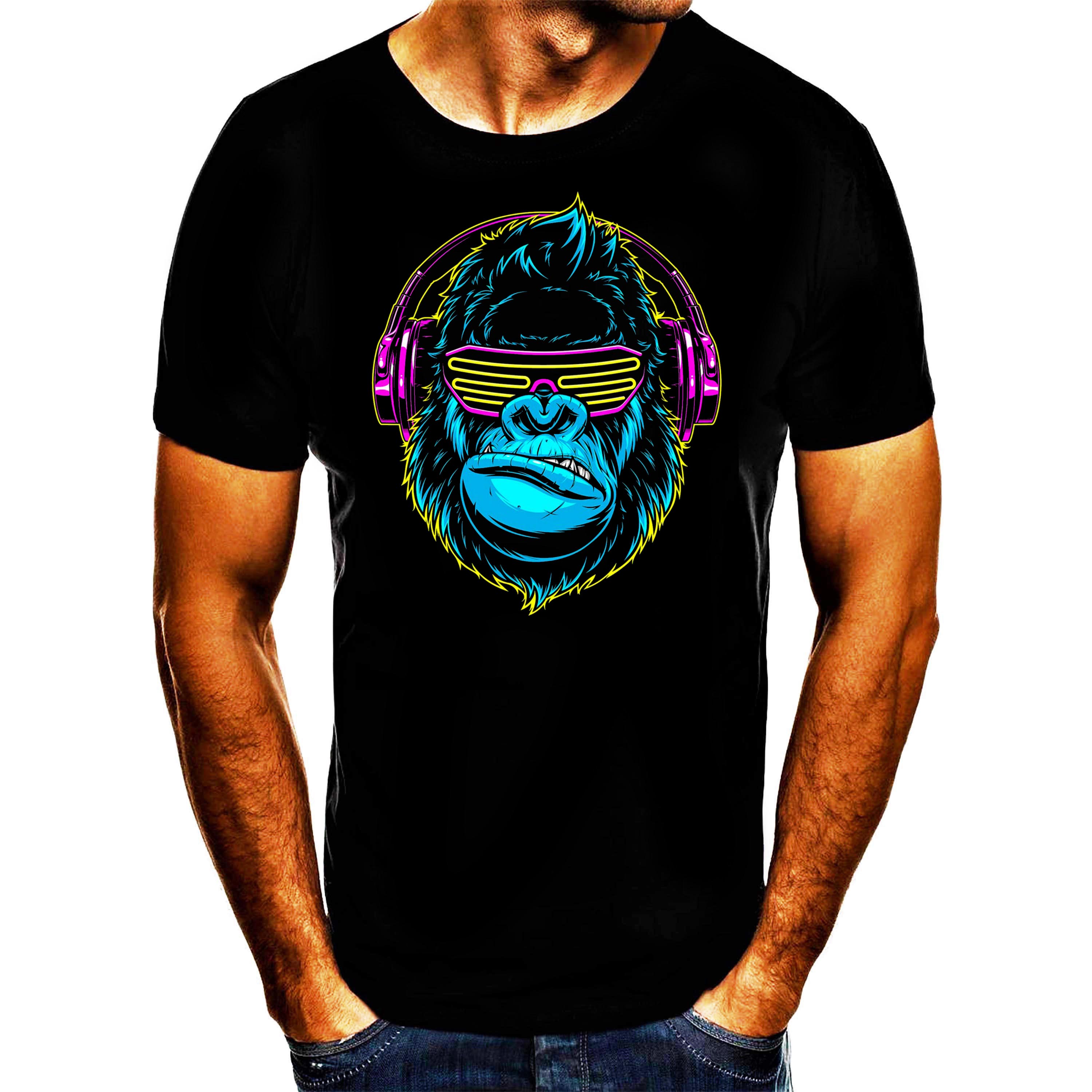 Shirtbude Gorilla DJ aap leuk shirt XS