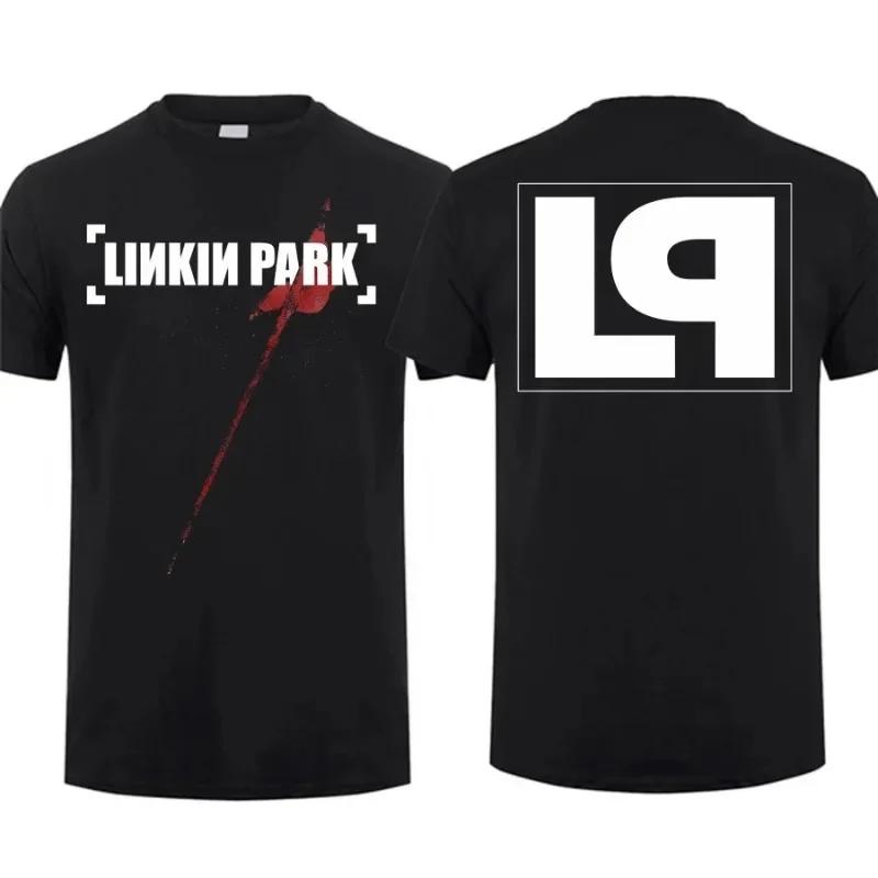 3DT-ShirtsZZ 2024 Nostalgisch Casual Heren T-shirt Linkin Geheugenfragmenten Gemengd In Een Theorie Park Print Oversized Hip Hop Tee S-3XL XS