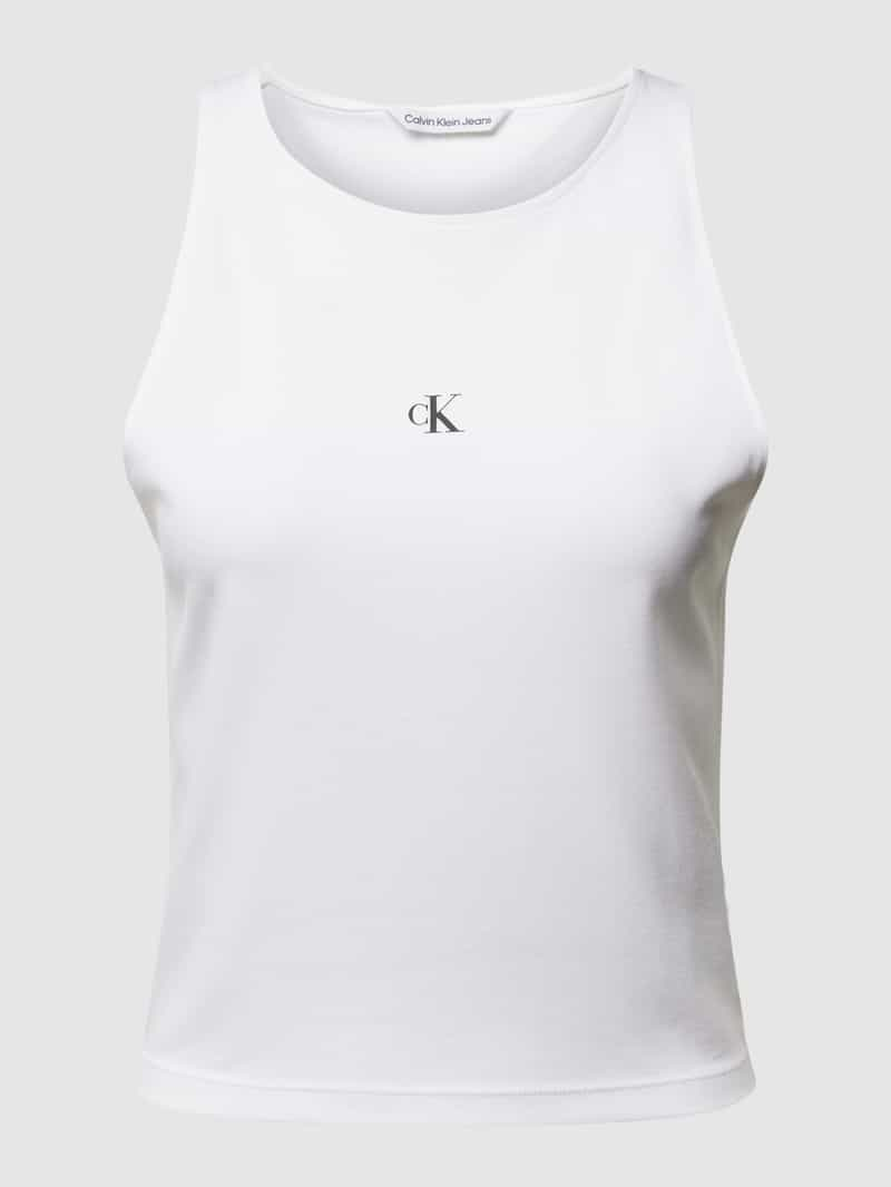 Calvin Klein Jeans Top met labelprint, model 'ARCHIVAL MILANO'