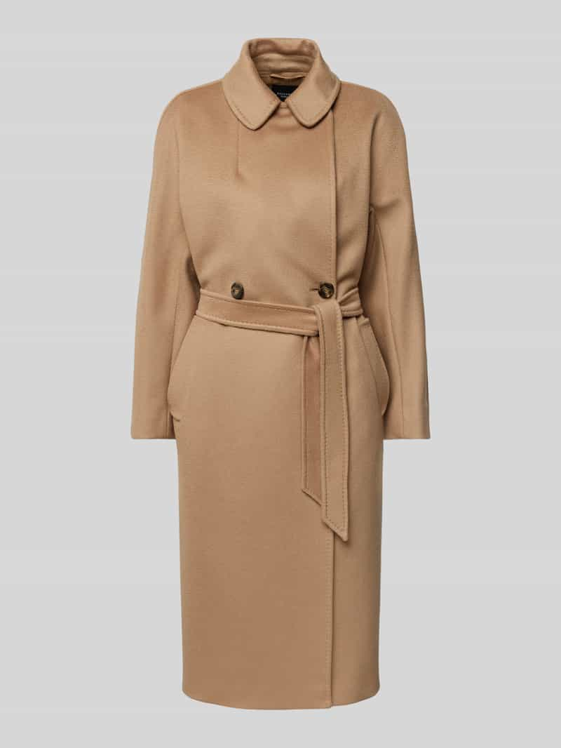 Weekend Max Mara Lange jas met platte kraag, model 'RESINA'