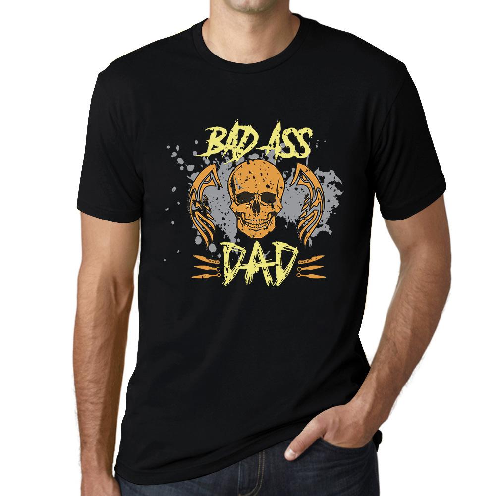 Ultrabasic Grafisch heren T-shirt - Bad Ass Dad - Skull Shirt voor heren XS zwart