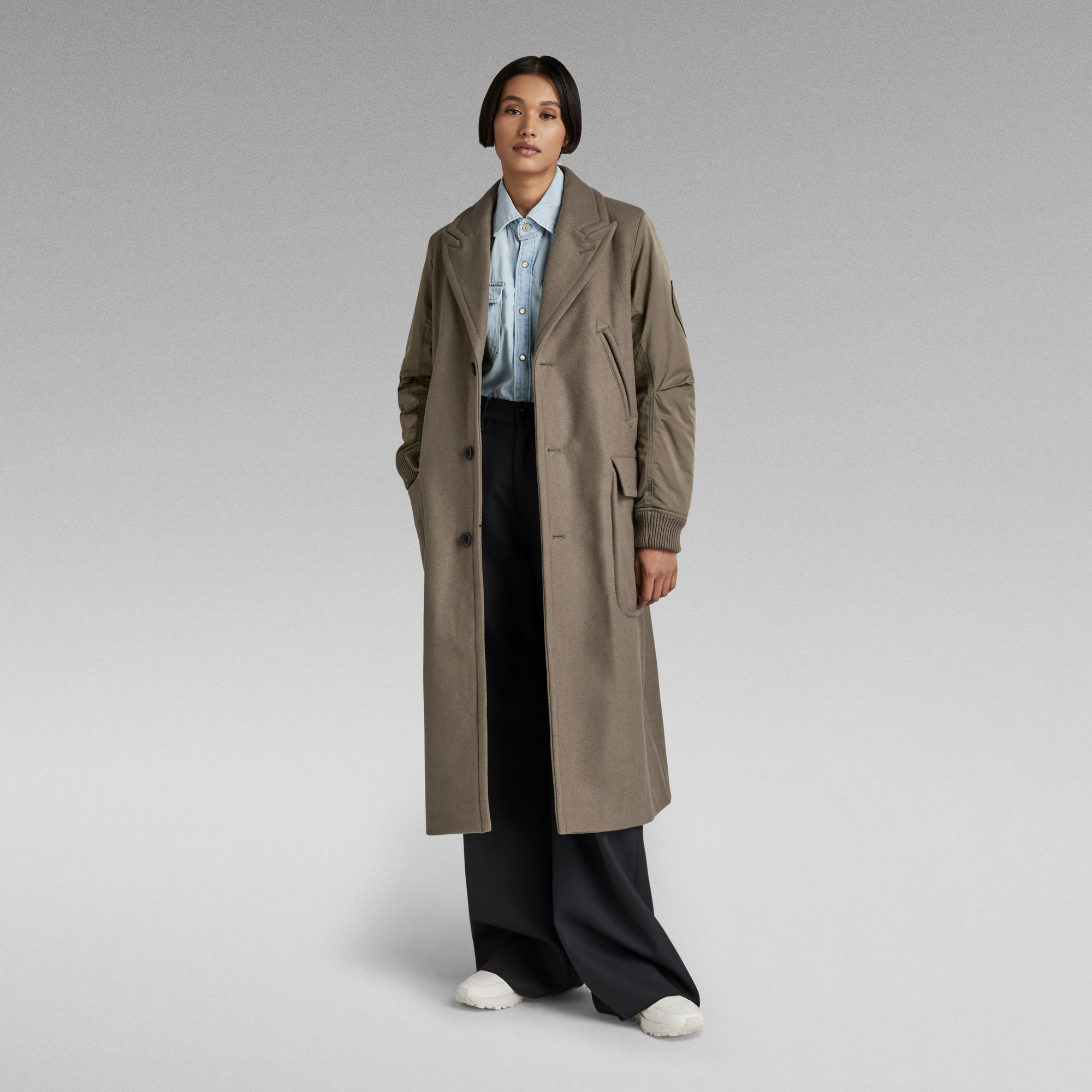 G-Star RAW Wool Long Coat - Bruin - Dames