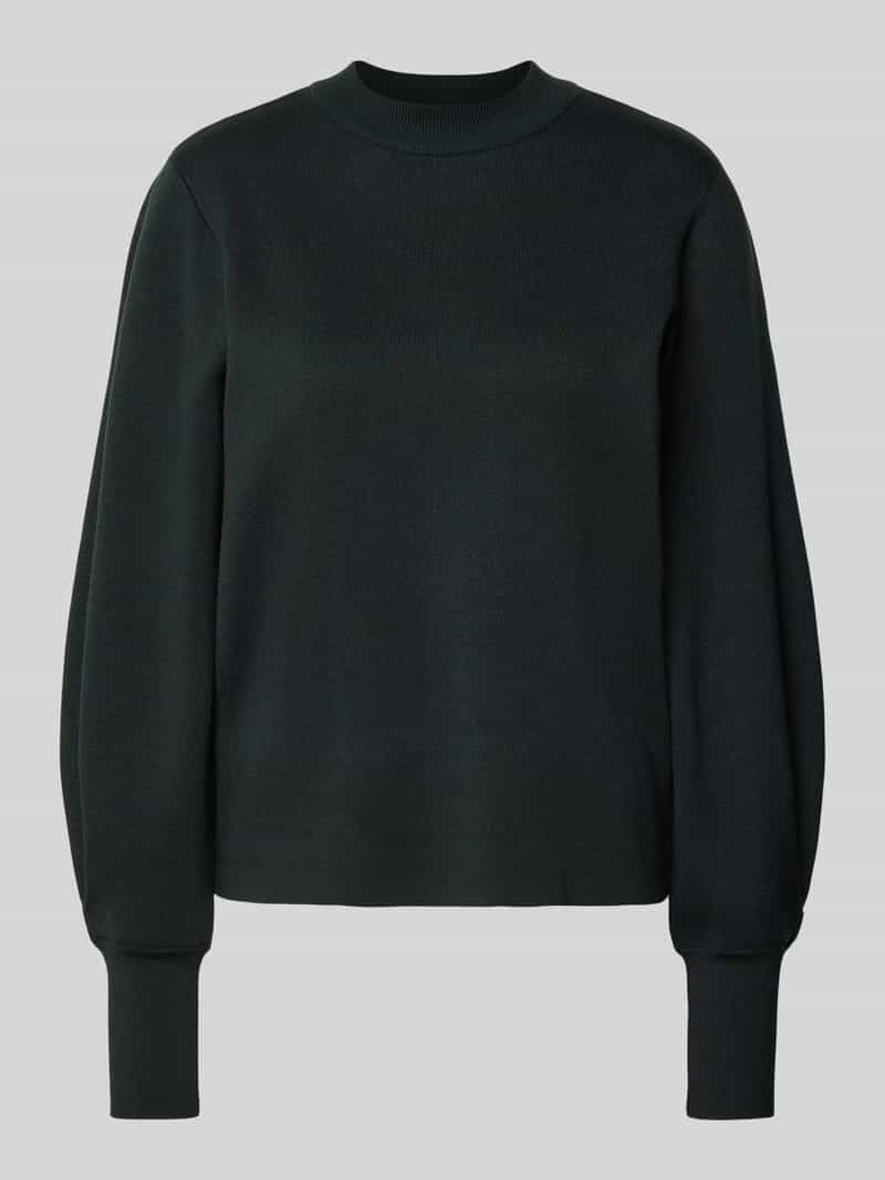 Jake*s Collection Gebreide pullover van viscosemix met ballonmouwen