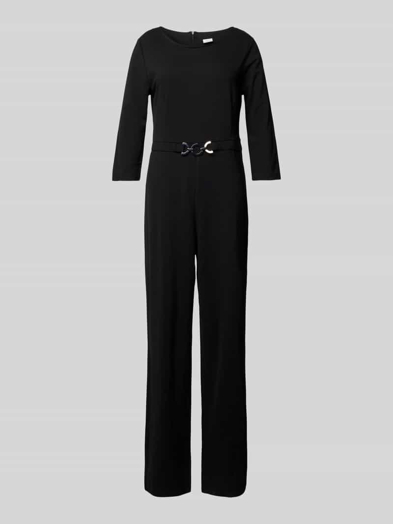 S.Oliver BLACK LABEL Regular fit jumpsuit van soepele viscosemix met sierriem