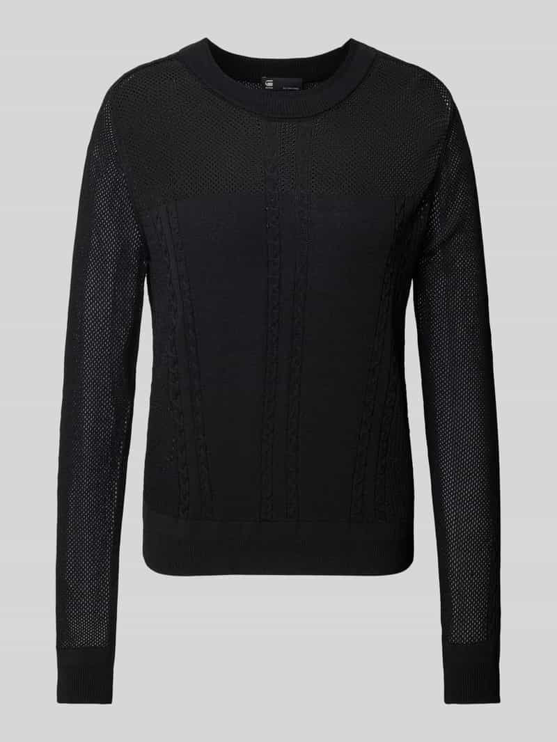 G-Star Raw Loose fit gebreide pullover van viscosemix, model 'Pointelle'