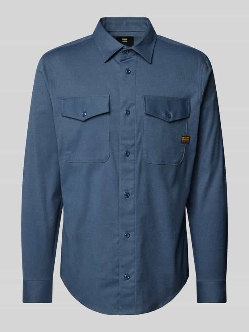 G-Star Raw Slim fit vrijetijdsoverhemd met labelpatch