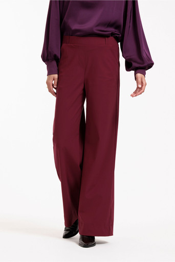 Studio Anneloes Lexie LONG bonded trousers - merlot - 12019